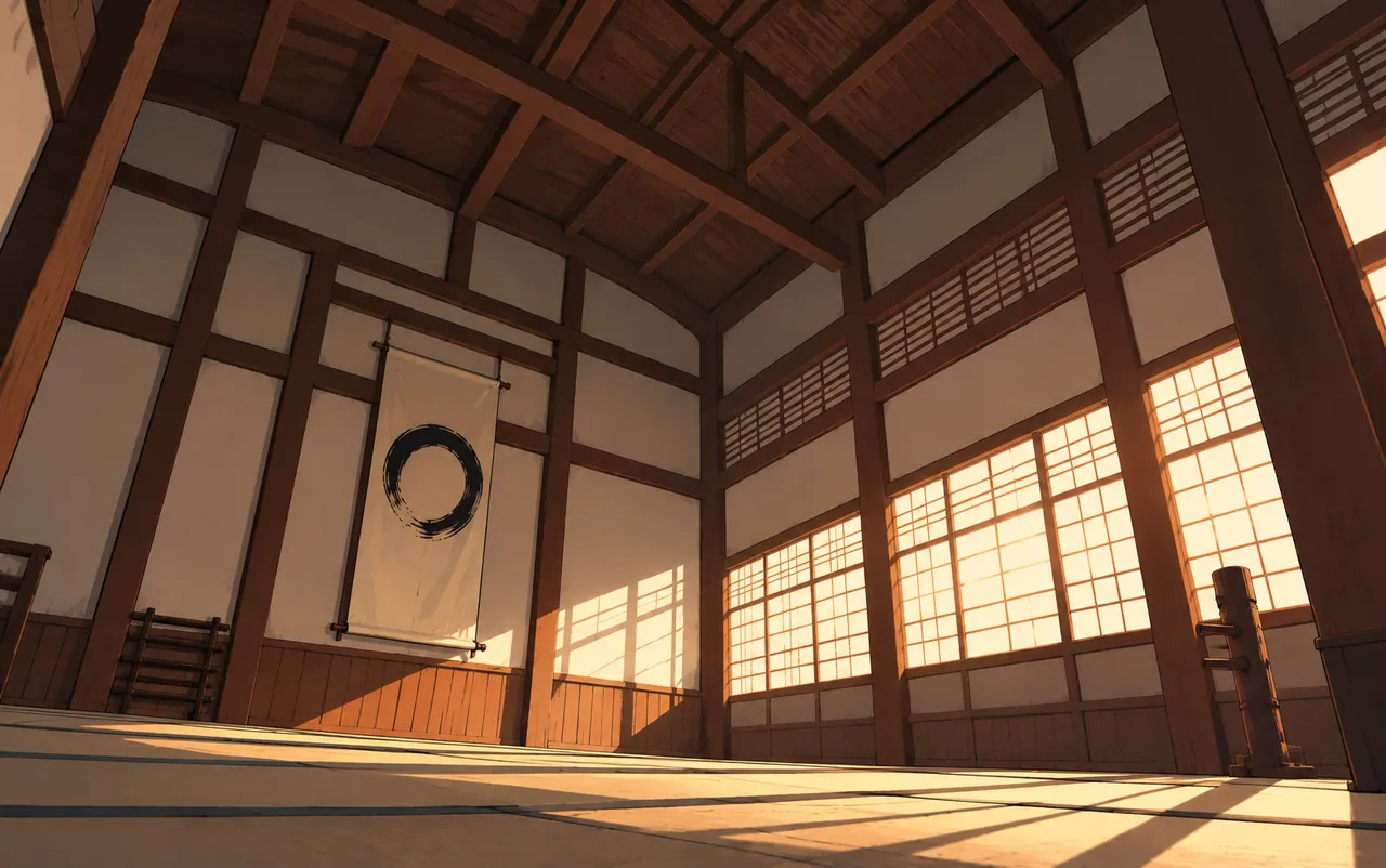 A sunlit dojo